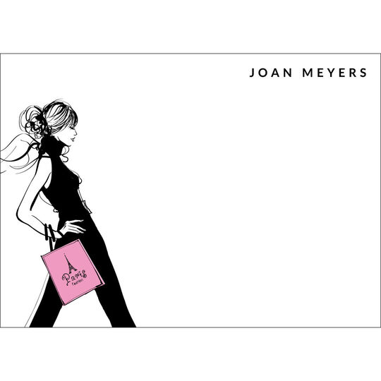 Shopper Girl Flat Note Cards